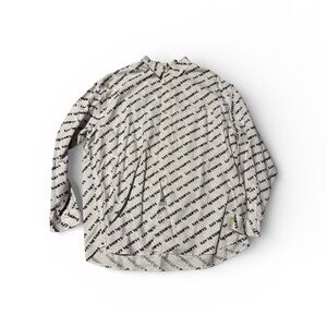 H&M White and Black Graphic Men's Shirt